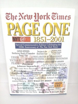 The New York Times Page One Book 1851-2001 Year Historical Newspaper Copies 