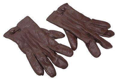 Unbranded Handschuhe Herren 9.5 Leder Braune Nähte Gefüttert