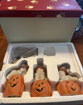 Department 56 Snowbabies Let's Pretend ''Three Happy Witches'' With Original Box