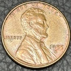 1955-S Lincoln Cent • AU+ Almost Uncirculated • San Francisco Mint • Semi-Key 1C