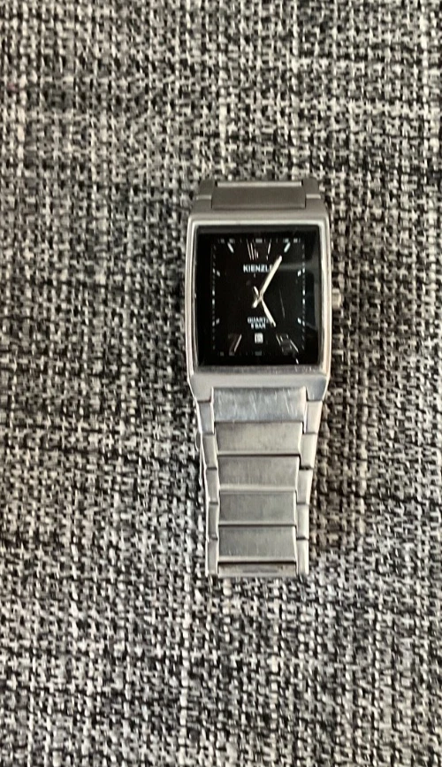 Kienzle Quartz Watch Men 50m Silver Steel Rectangle Date Analog New Battery - Image 2 of 2