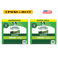 2 Packs, Greenies Adult Teenie Dog Dental Treats - Natural, Oral Health, 192 Ct