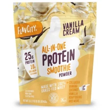 FlavCity Protein Smoothie Powder - 10 Servings - Vanilla Cream - 430gms