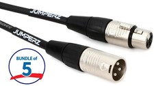 JUMPERZ JBM Blue Line Microphone Cable - 1 foot 5-pack 