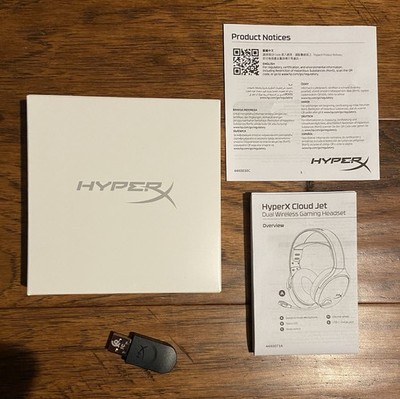 HyperX Cloud Jet Dual Wireless Gaming Headset 2.4GHz USB Dongle w/ Manual New