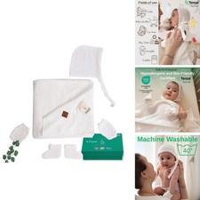 Little Dedi Baby Blanket Gift Set - 30"x40", Hat, Gloves, Booties - Warm White