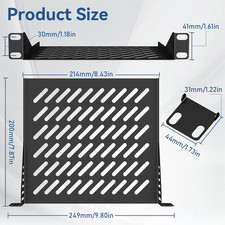 10" 1U Server Rack Shelf Ventilated Rack-Mounted Cantilever Tray Network Cabinet