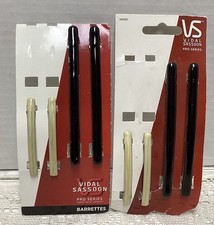 Vidal Sassoon Pro Series French Bar Clips Barrettes 4 2.5 Black, Cream