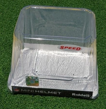 RIDDELL RETAIL DISPLAY BOX FOR FOOTBALL MINI HELMET, BASES INCLUDED, BLACK LABEL