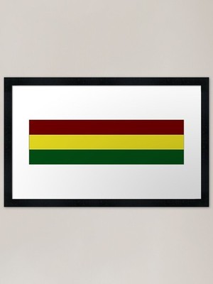 Rasta Flagge / Rasta Streifen gerahmt Ar gerahmt Wandbild Poster Leinwanddruck Bild