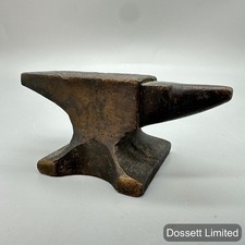 Vintage Mini Cast Metal Anvil Blacksmith Jewelers Bench Horned Forge Tool Decor