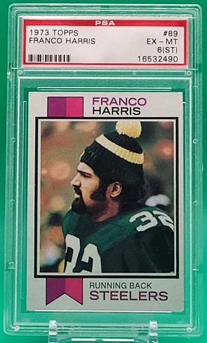 ⚡1973 Topps #89 FRANCO HARRIS RC Rookie PSA 6 EX-MT (ST) HOF Pittsburgh Steelers