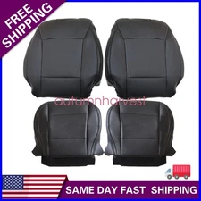 Both Side Bottom & Top Leather Seat Cover For 2015-2019 Subaru Outback Black