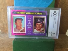 1975 Topps - Most Valuable Players Mickey Mantle, Maury Wills #200