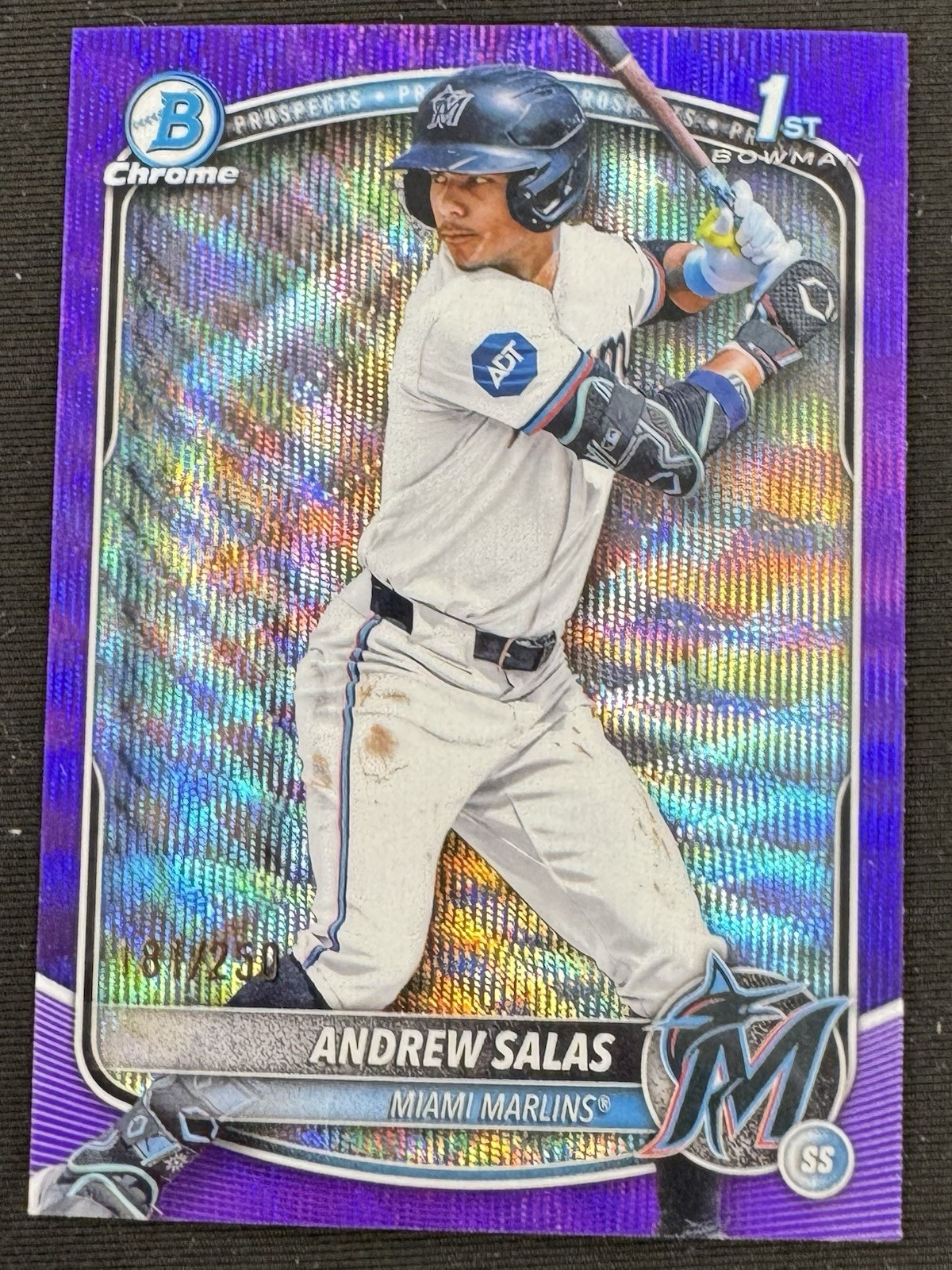 2025 Bowman Chrome #BCP-156 Andrew Salas Purple Wave Refractor 1st /250