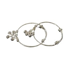 925 Sterling Silver Kids Round / C-Shaped Anklet / Bracelet - Style 02