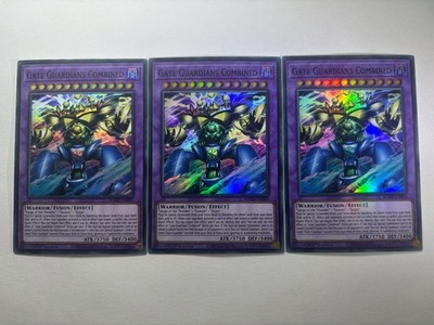 3 x Torwächter Combined MAZE-DE003 Super Rare 1. Auflage YuGiOh Playset NM