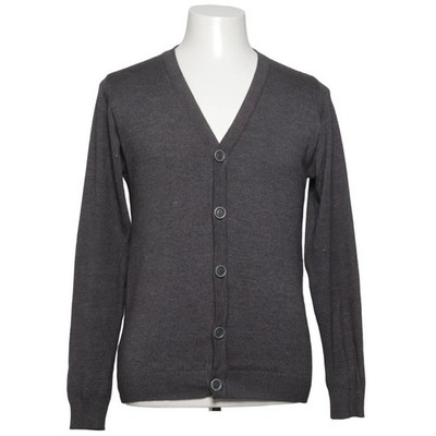 Gus Textil, Strickjacke, Herren, Größe: M, Grau, Einfarbig, Feinstrick #L8M