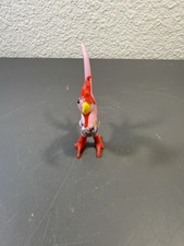 Hand Blown Art Glass Rooster Figurine Pink Red Chicken Murano Style Decor