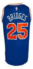Mikal Bridges Signed New York Knicks Blue Nike Swingman Jersey PSA/DNA