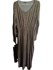 NWOT White Birch Women's Animal Print Stretch Maxi Dress Size X-Large
