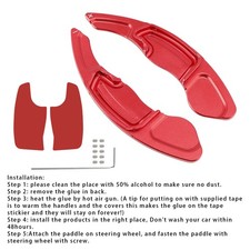 Steering Wheel Paddle Shifter Extension For Acura MDX RDX TLX Aluminium Red FW