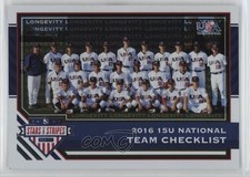 2017 Stars & Stripes Checklists Longevity USA Baseball 15U National Team #3 0i76