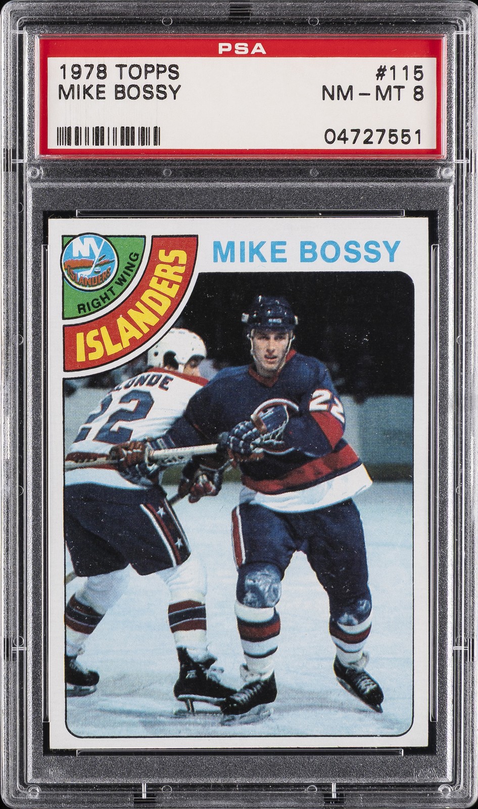 1978 TOPPS #115 MIKE BOSSY PSA 8