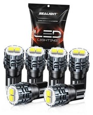 194 LED Bulb 6000K White License Plate Light, 168 W5W 2825 T10 LED Light white