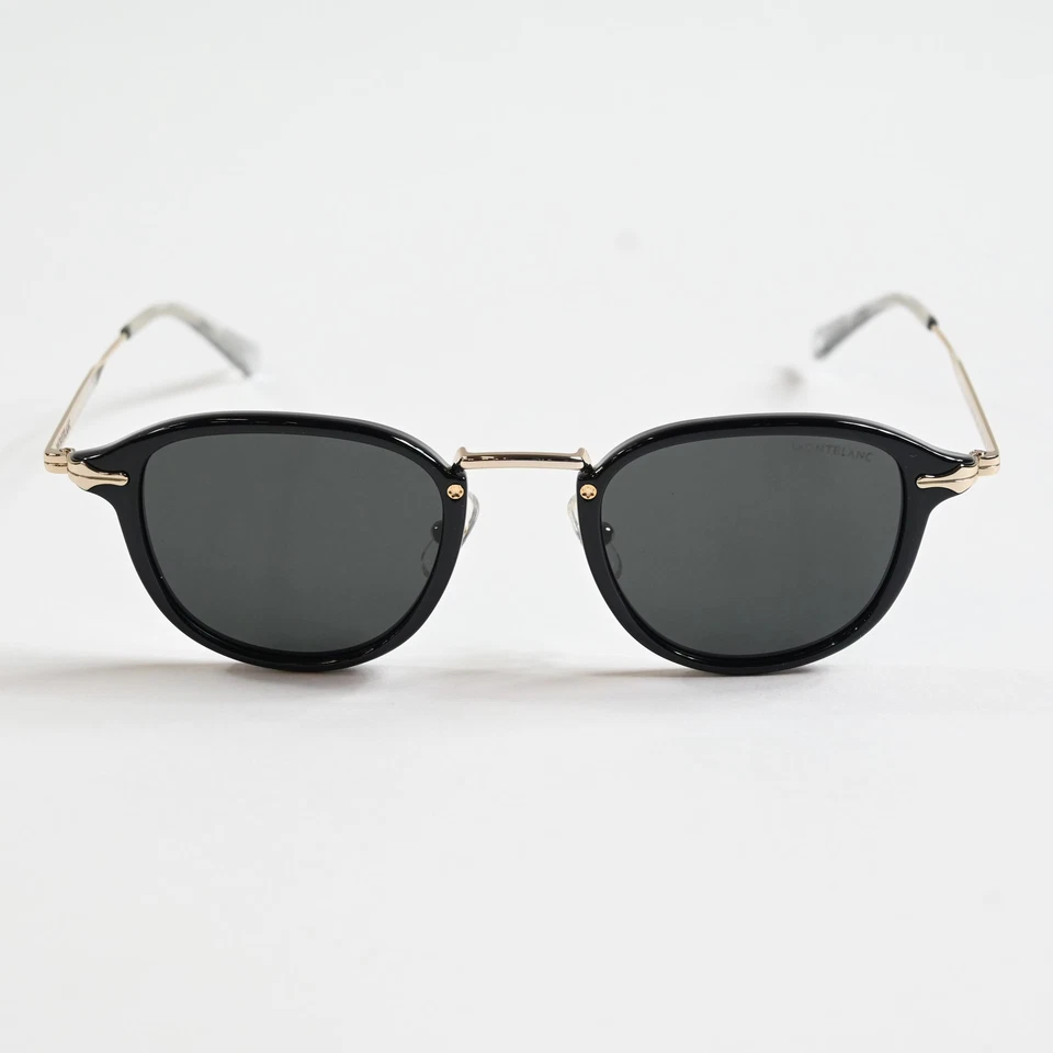 Montblanc MB0336S 001 Hombres Auténticas Gafas de Sol Negro/Dorado, 54 mm - Nuevas - Imagen 4 de 4