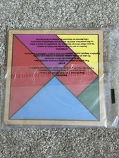 Tangram Wooden Puzzle Brain Teaser Mind Game Brain Training for Kids or Adults