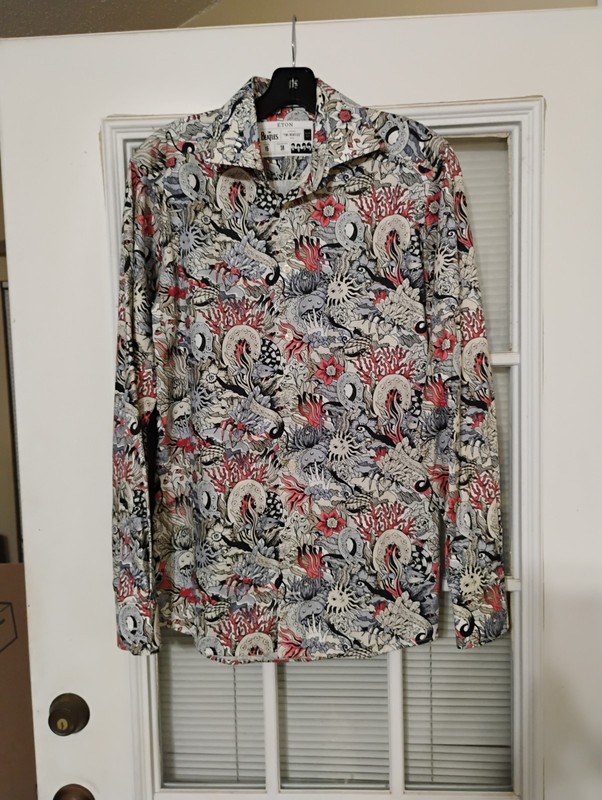 Eton Beatles Octopus's Garden Button Down Dress Shirt  Sz. S (Small)