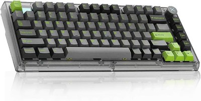 ZIPFORCE F75 Pro Cyber911 Cybermax Wireless Keyboard 81 Hotkeys RGB USBC BT5.0
