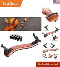 Luxury Violin Shoulder Rest with Thick Foam Pad  Non-Skid Support for 3/4  4/4