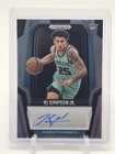 KJ SIMPSON JR. 2024-25 PRIZM BLACK ROOKIE AUTO BASKETBALL #RS-KJS HORNETS Q6086