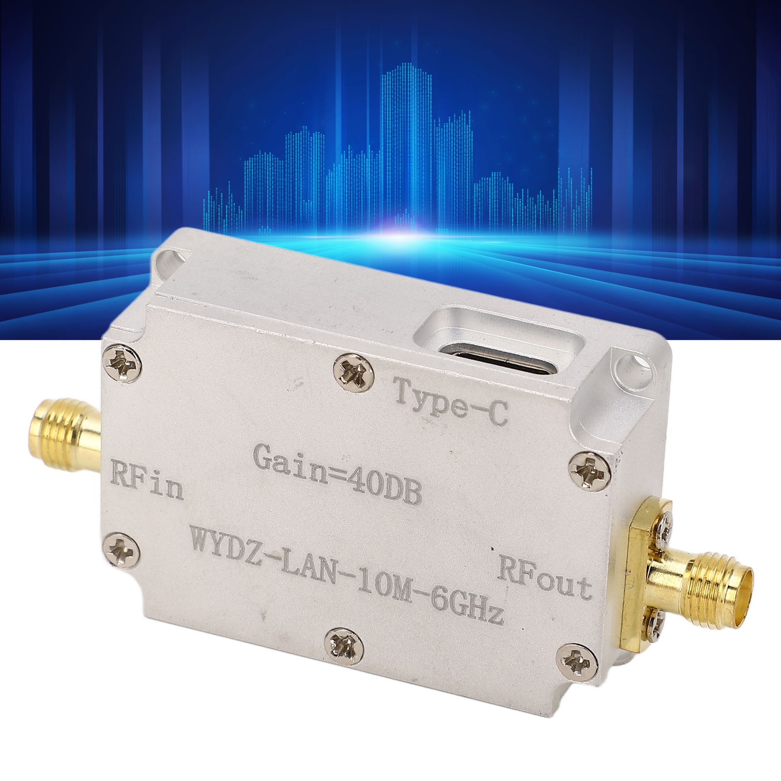 Low Noise Amplifier 40DB Gain 10M-6GHz Precise Transmission LNA RF Power