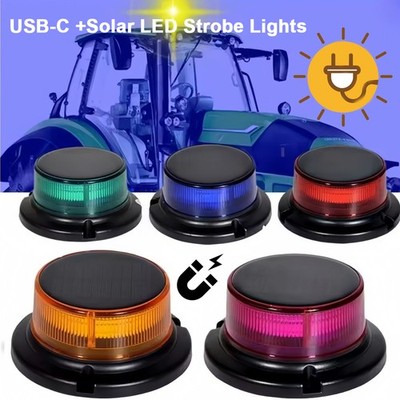 Magnetische kabellose Beacon-Leuchte, USB-C +Solar LED Strobe Lights