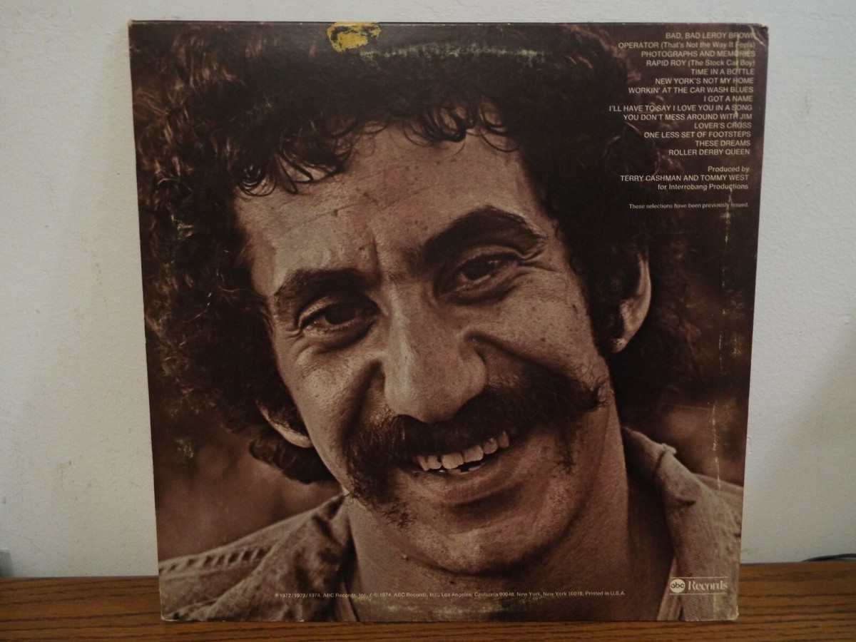 JIM CROCE PHOTOGRAPHS & MEMORIES HIS GREATEST HITS LP VINYL ALBUM