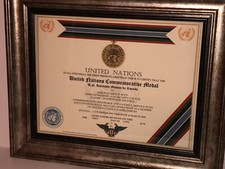 U.N. ASSISTANCE MISSION FOR RWANDA COMMEMORATIVE MEDAL CERTIFICATE ~ Type 1