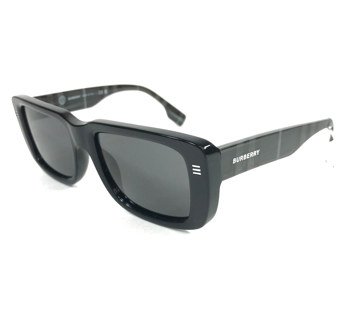Burberry Sunglasses B4376-U 3858/87 Black Grey Nova Check Asian