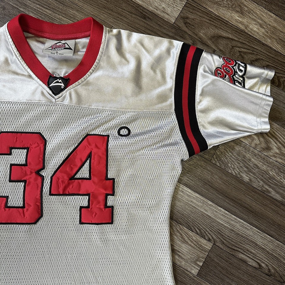 Vintage Coors Lite Beer Jersey; Womens Large; Embroidered; Gray Red