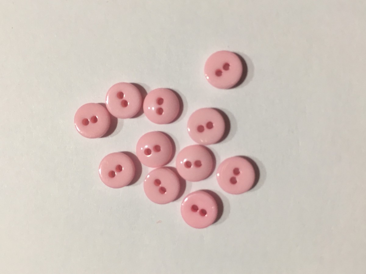 Lot De 50 Boutons Unis 6mm - 2 Trous - Résine - Pour Scrapbooking, Couture Et Créations DIY