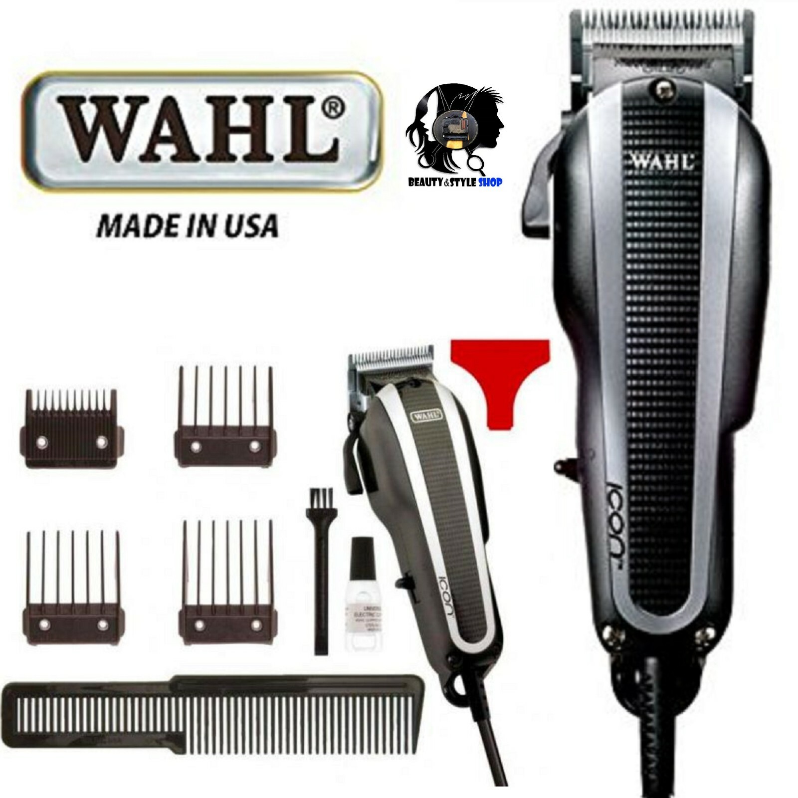 WAHL ICON TOSATRICE TAGLIACAPELLI CORDER CLIPPER PROFESSIONALE KIT COMPLETO