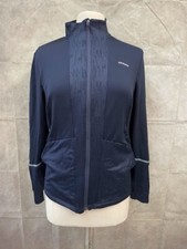 Chaqueta activa azul oscuro Artengo Decathlon para mujer cremallera completa talla M-L