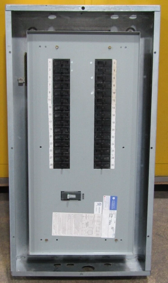 😏 GE 125 AMP MAIN BREAKER PANELBOARD 480/277 VAC 3∅ 4W 30 CIRCUIT AEF3301KBX - Image 4 of 4