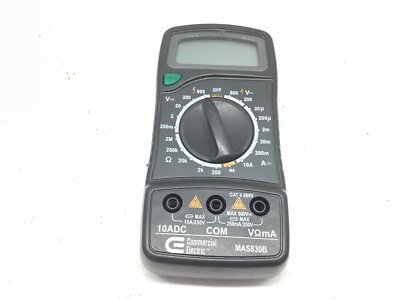 Commercial Electric MAS830B LCD Voltage/Current/Resistance Digital Multimeter