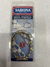 Sabona Ladies Magnetic Medical id Bracelet- Dibetic-large/extra large