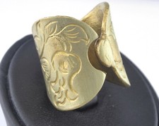 Flower Adjustable Ring Raw brass 18mm 8US inner size - Adjustable 2191