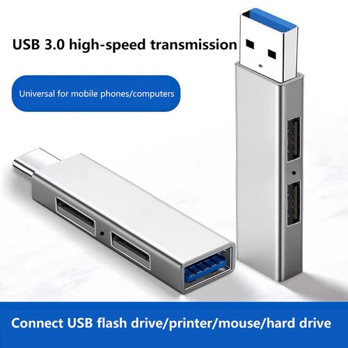 3 In 1 Expansion Dock Hub USB 3.0/Type-C 3.0 To 3 USB Multi Port HUB OTG Adapter - Afbeelding 9 van 18