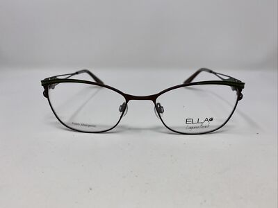 ELLA laguna beach Eyeglasses Frame 701022 30 54-17-140 Brown/Green Full Rim B434